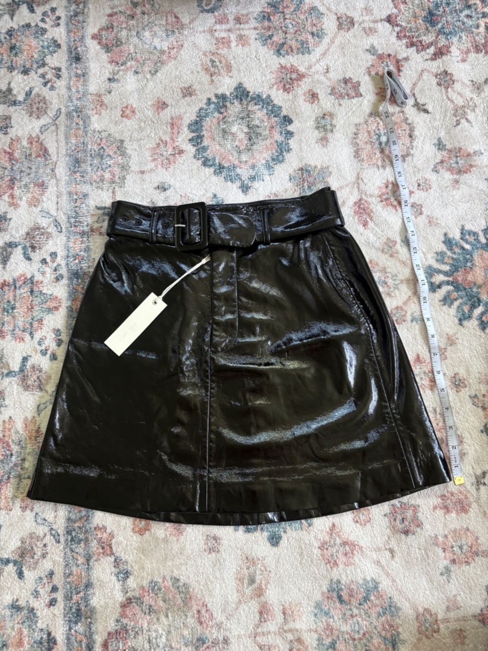Capulet Lanora Mini Skirt Patent Vegan Leather-Black